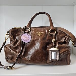 Prada Brown Leather Women's Bag